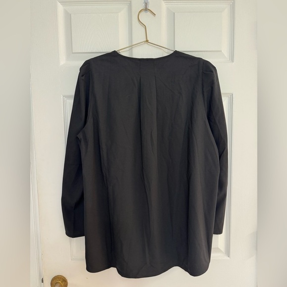 Pomander Place NWT Tuckernuck Bedford Top XXL Black Long Sleeve Dressy - Picture 6 of 13